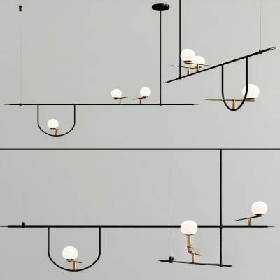 现代极简铁艺吊灯